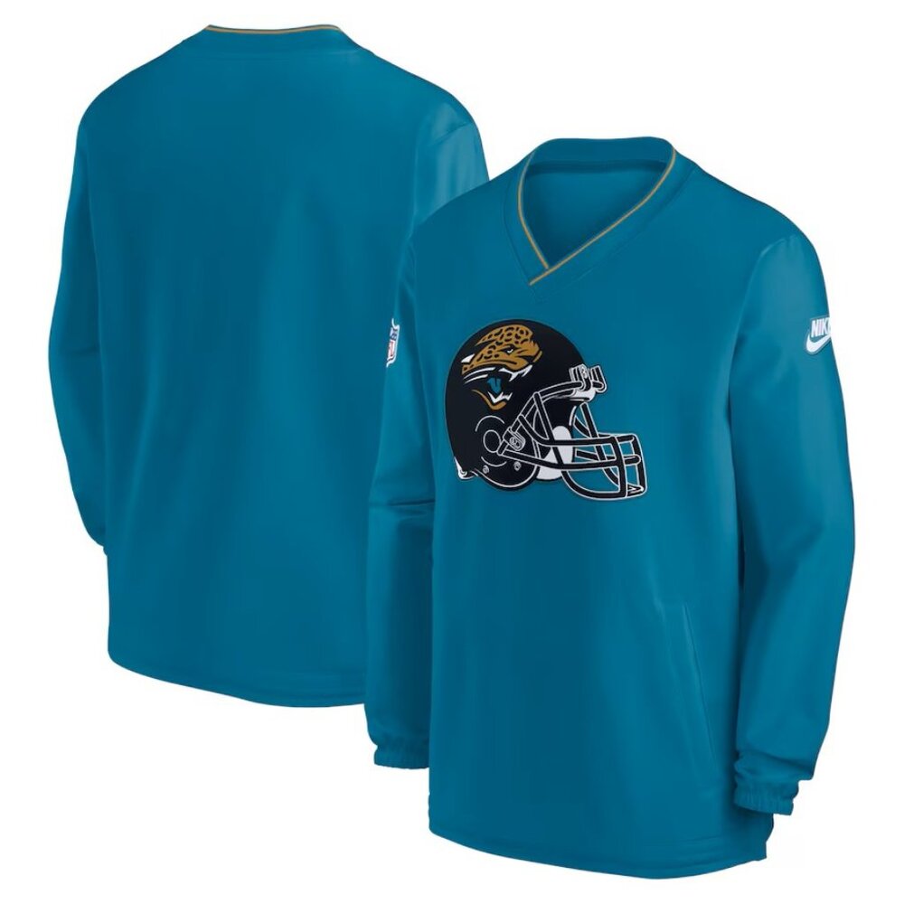 Nike Jacksonville Jaguars 2024 Sideline Throwback Logo V-Neck Windshirt NWT XL